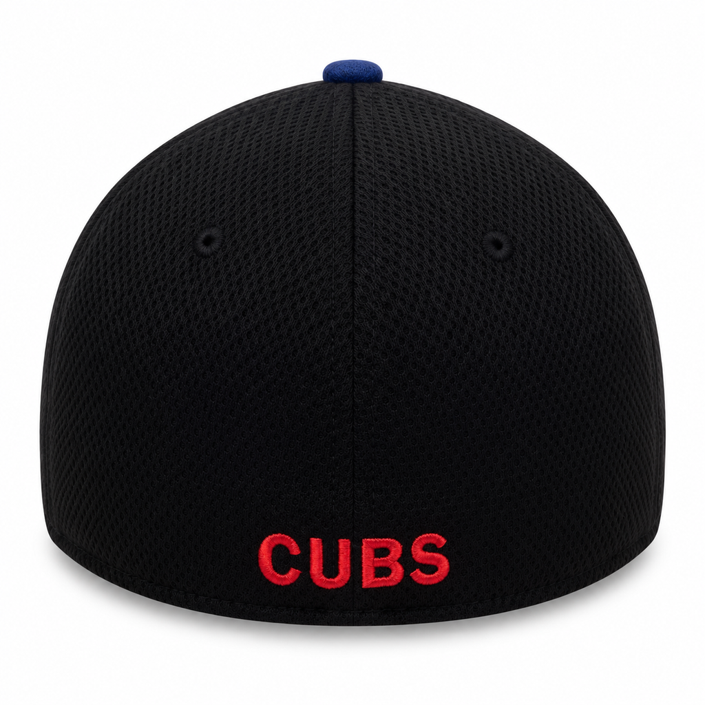 Chicago Cubs MLB Chrome Tech 39THIRTY Flex Fit Hat By New Era product image 2, provided for visual reference and product