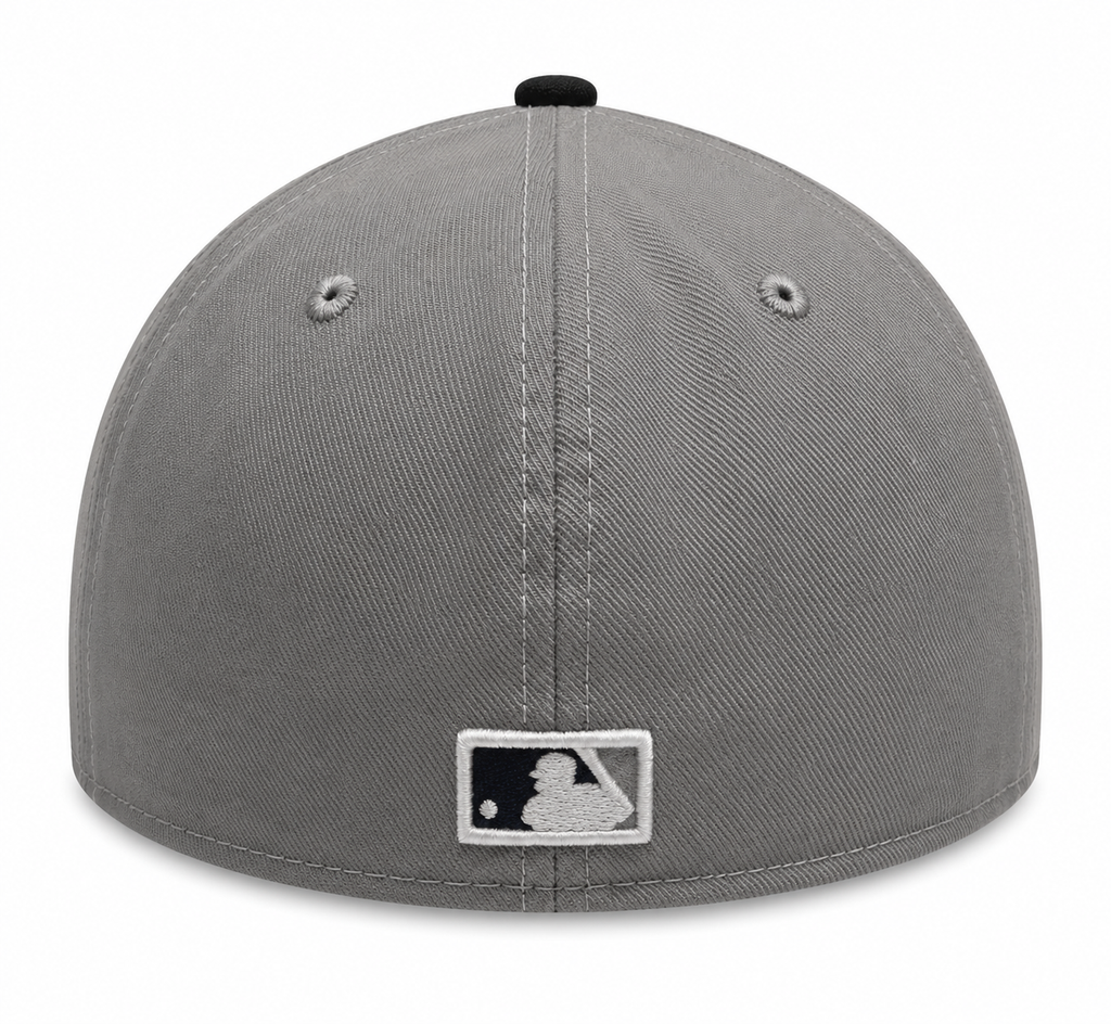 Chicago Cubs Cooperstown Collection Gray/ Navy 59FIFTY Low Crown Fitted Cap By New Era product image 2, provided for visual