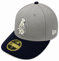 Chicago Cubs Cooperstown Collection Gray/ Navy 59FIFTY Low Crown Fitted Cap By New Era product image 1, provided for visual