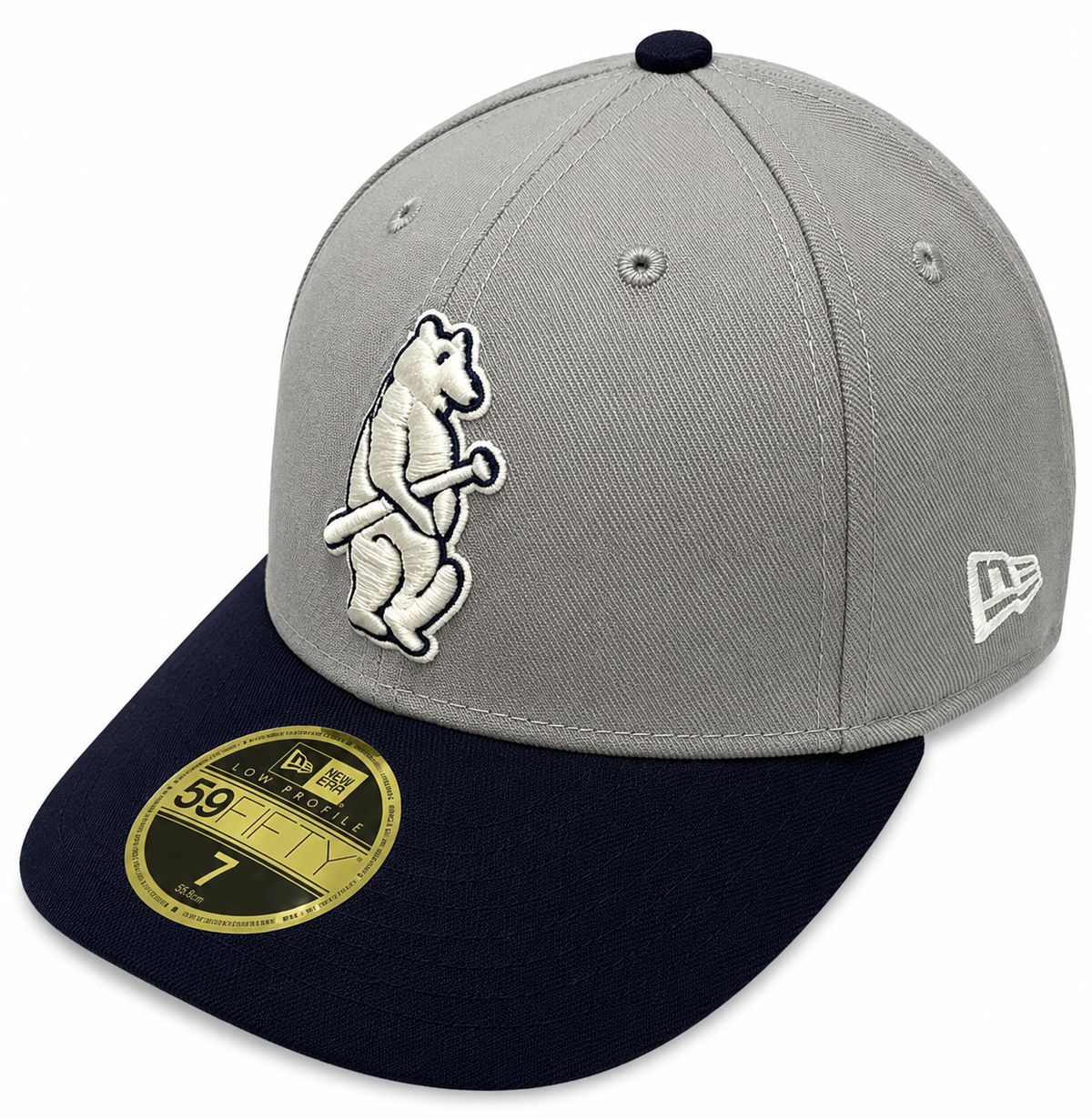 Chicago Cubs Cooperstown Collection Gray/ Navy 59FIFTY Low Crown Fitted Cap By New Era product image 1, provided for visual