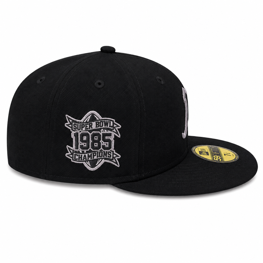 Chicago Bears "B" Logo Black/Graphite 1985 Super Bowl Champions Side Patch New Era 59FIFTY Fitted Hat product image 4,