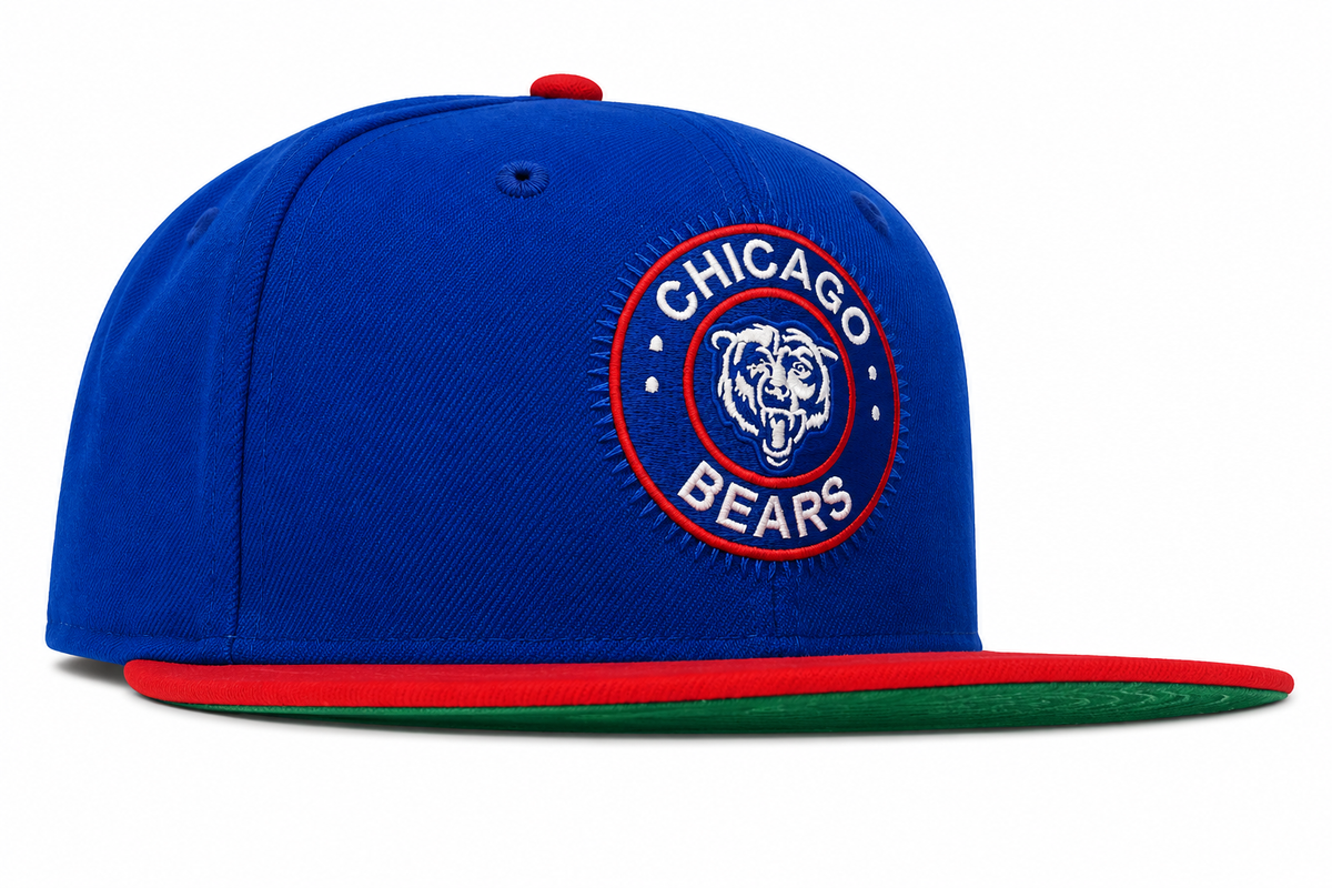 Chicago Bears Tourism Pack 2 Tone Blue/Red New Era 59FIFTY Fitted Hat product image 2, provided for visual reference and