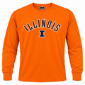 Illinois Fighting Illini Youth Long Sleeve Orange T-Shirt product image 1, provided for visual reference and product detail