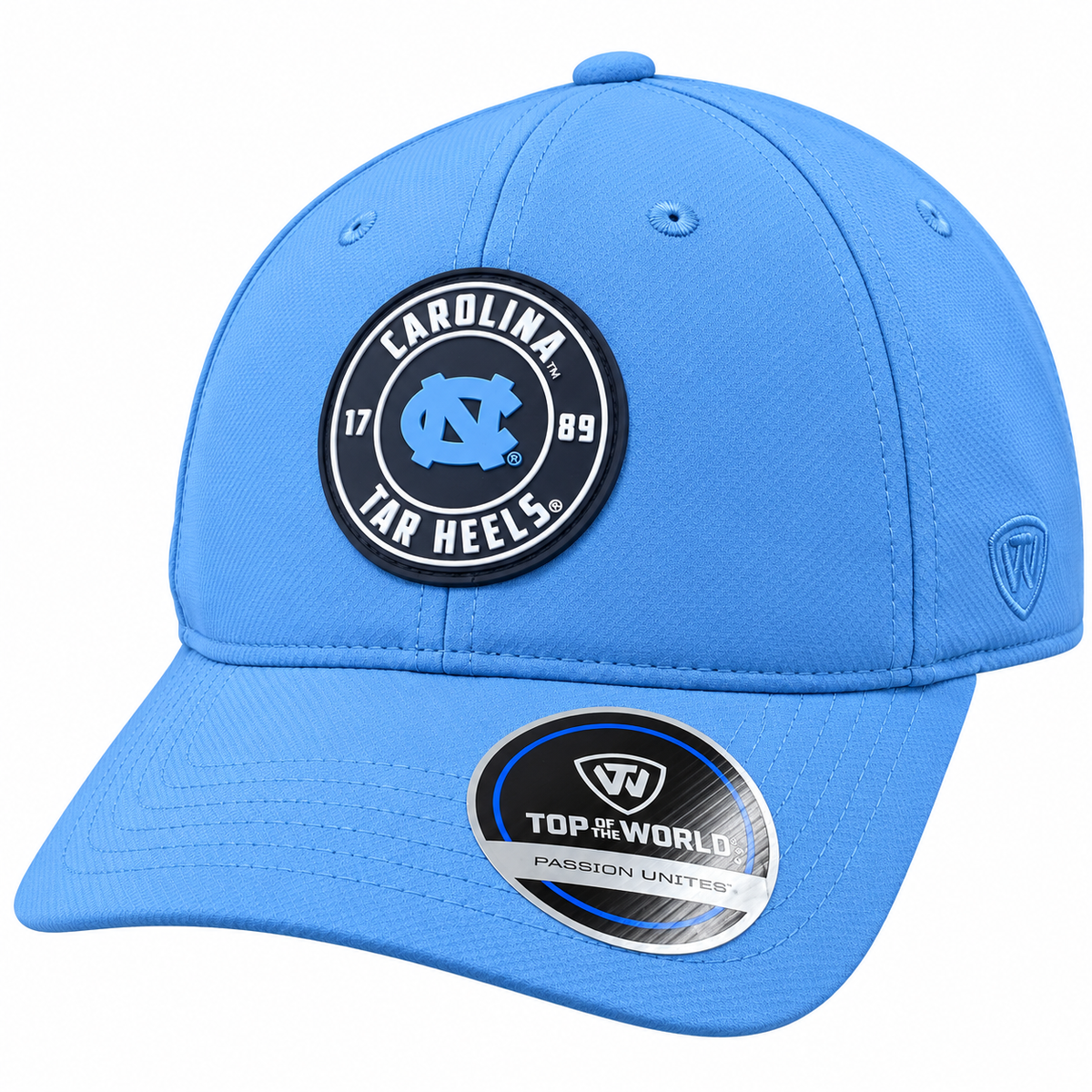 North Carolina Tar Heels Top of the World Baby Blue Performance Adjustable Hat for Men product image 1, provided for visual