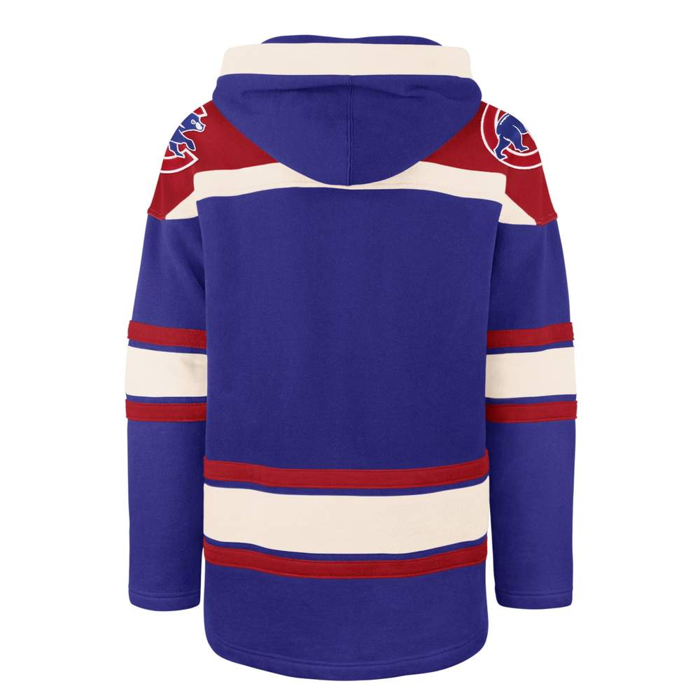 Men’s Chicago Cubs Royal Superior Lacer Hoodie By ’47 Brand product image 2, provided for visual reference and product