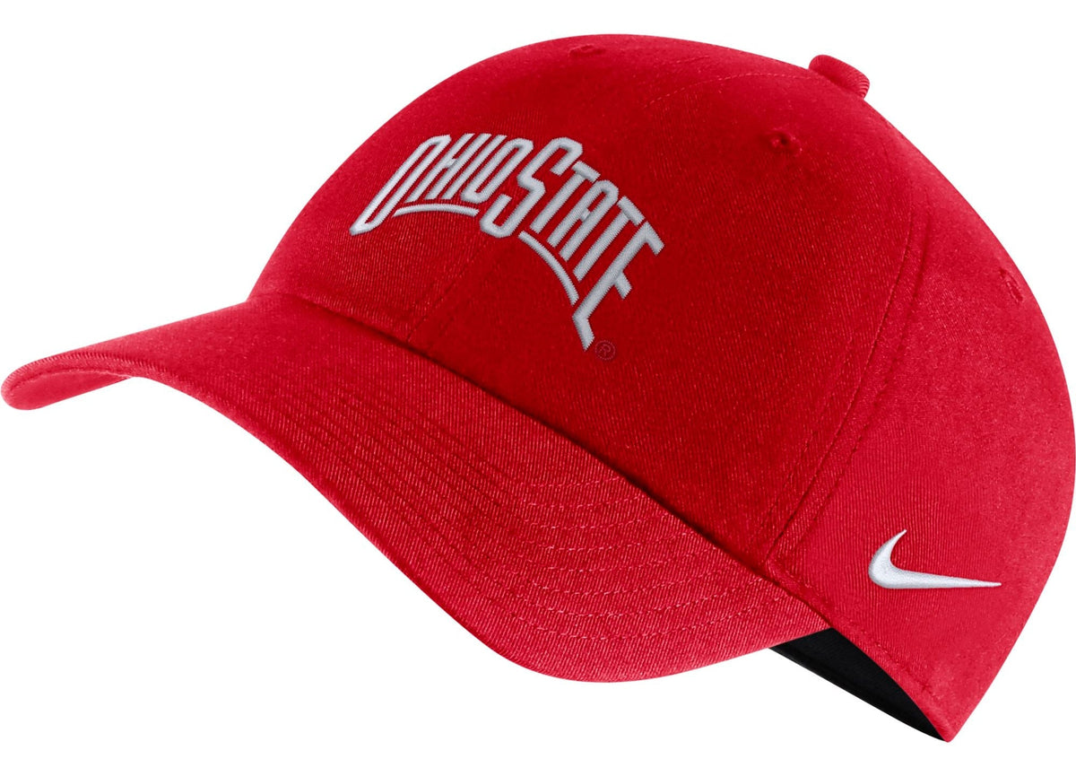 Ohio State Buckeyes Nike Red Wordmark Heritage 86 Adjustable Hat product image 1, provided for visual reference and product