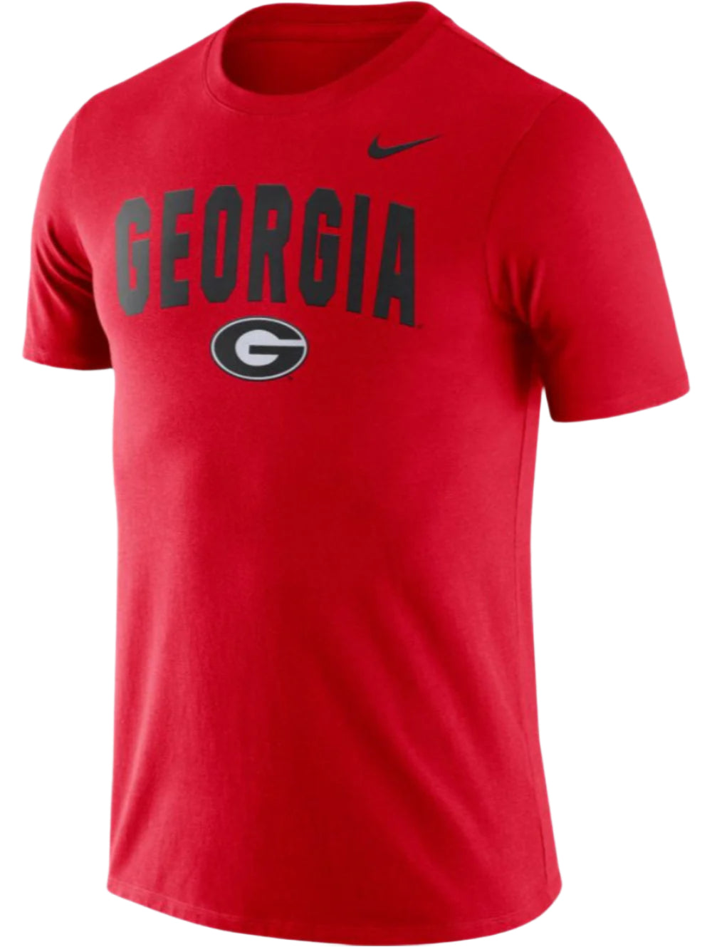 Georgia Bulldogs Nike Arch Suede T-Shirt- Red for Men product image 2, provided for visual reference and product detail