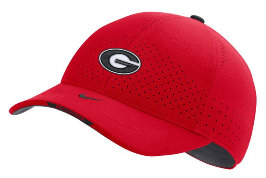 Nike Men Georgia Bulldogs Red AeroBill Swoosh Adjustable Classic 99 Football Sideline Hat product image 1, provided for