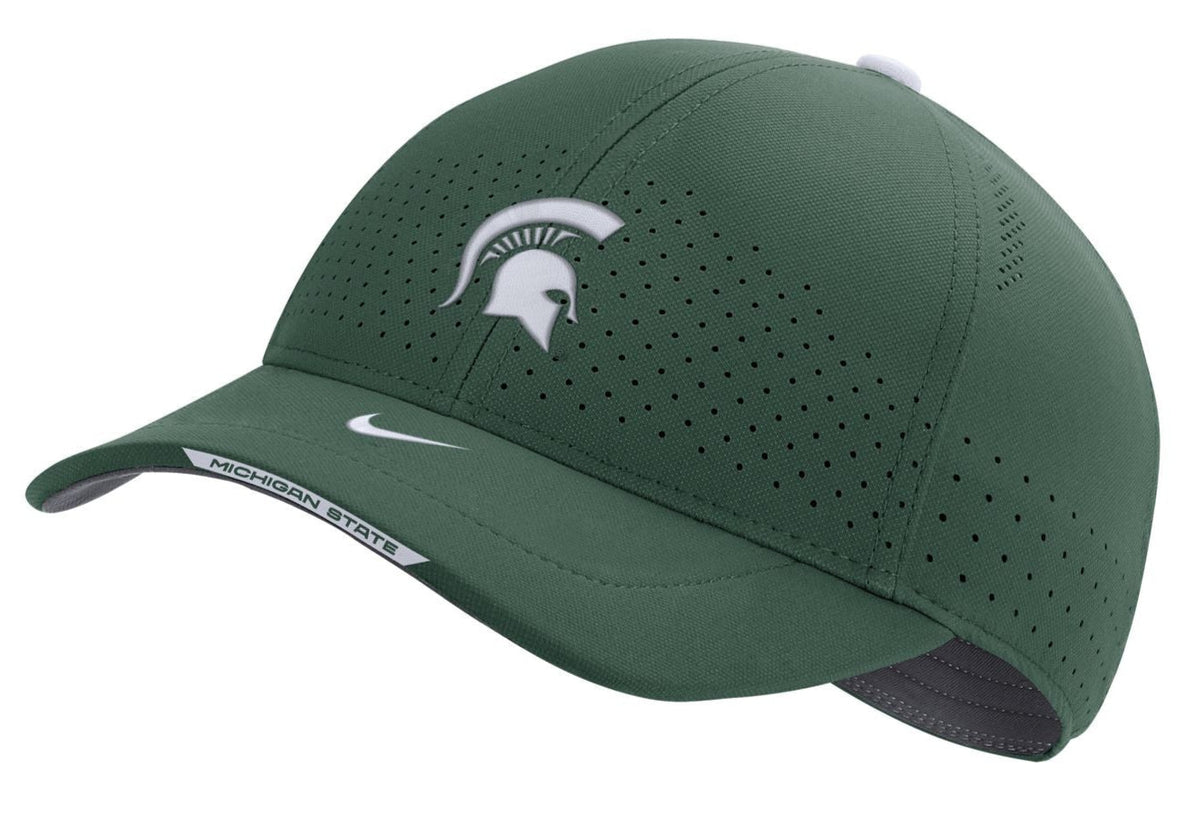 Nike Men Michigan State Spartans Green AeroBill Swoosh Adjustable Classic 99 Football Sideline Hat product image 1, provided