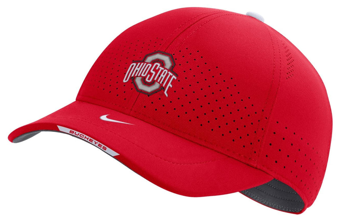 Nike Men Ohio State Buckeyes Red AeroBill Swoosh Adjustable Classic 99 Football Sideline Hat product image 1, provided for