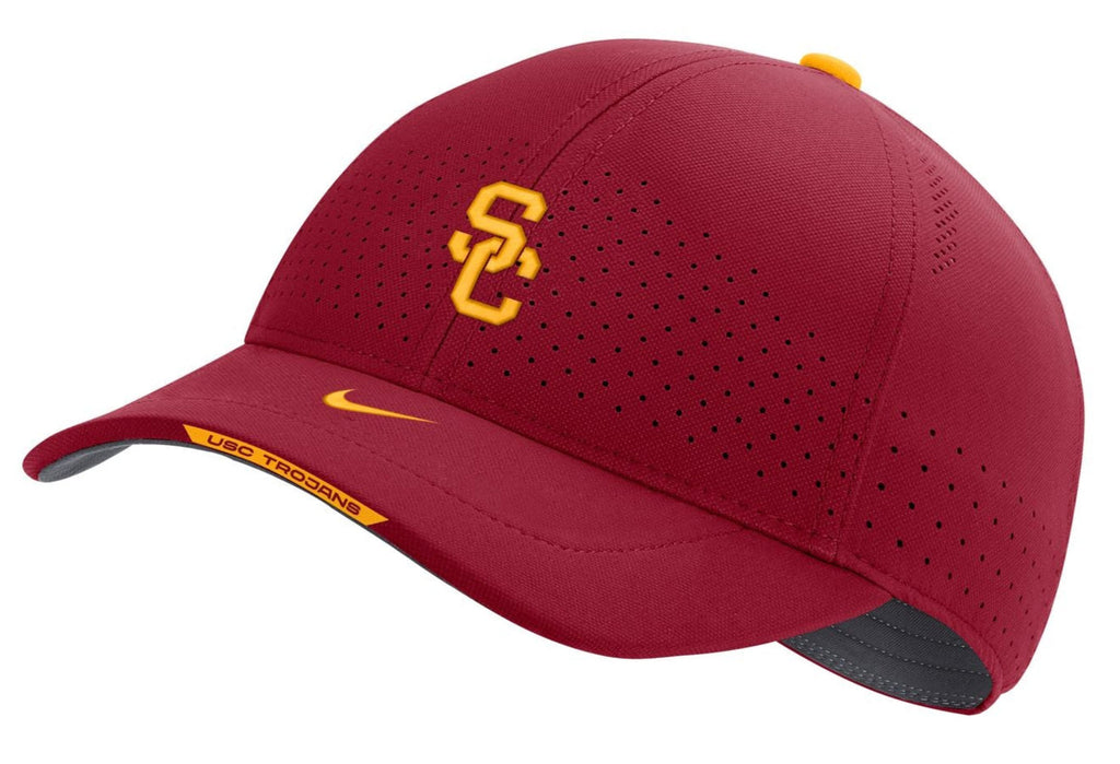 Nike Men USC Trojans Maroon AeroBill Swoosh Adjustable Classic 99 Football Sideline Hat product image 1, provided for visual