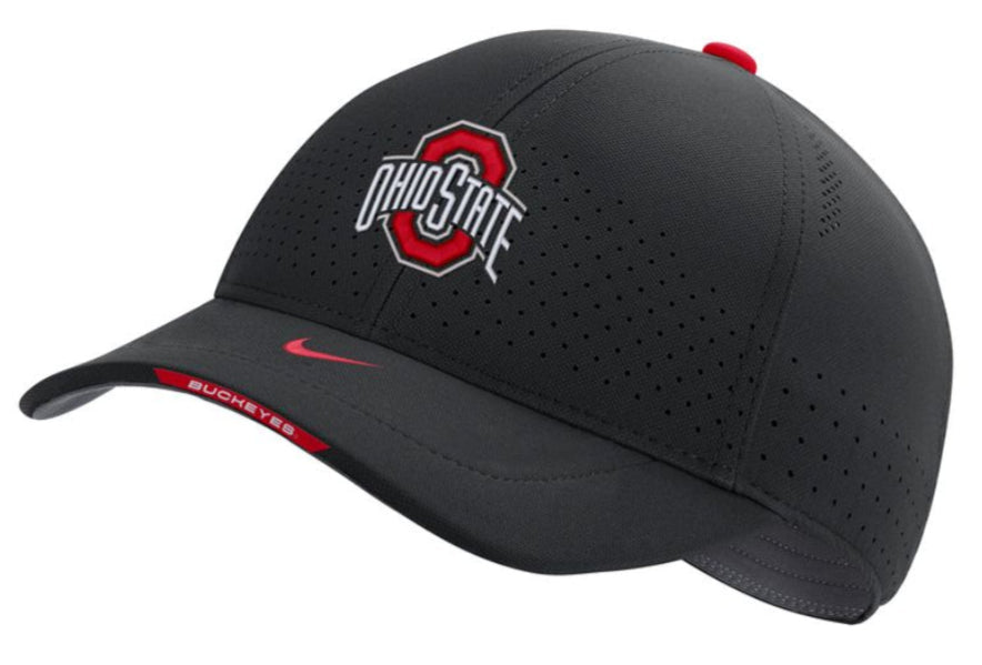 Ohio State Buckeyes Black Authentic Team Issue Aerobill Flex Hat for Men product image 1, provided for visual reference and
