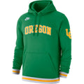 Nike Green Oregon Ducks Retro Fleece Pullover Hoodie for Men product image 1, provided for visual reference and product