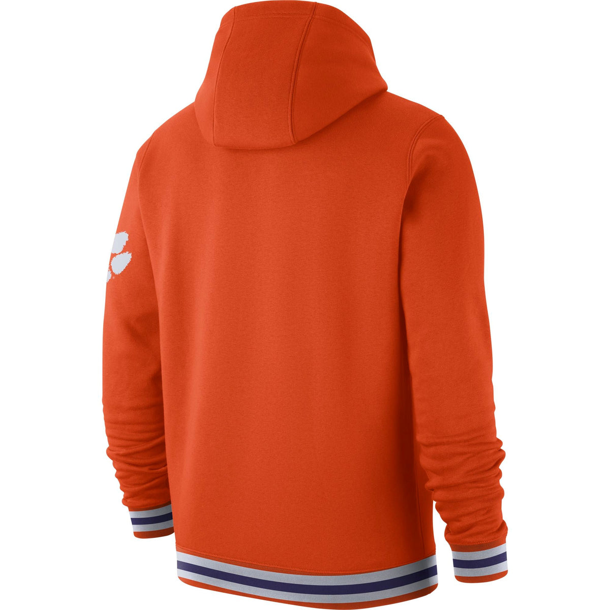 Clemson Tigers Orange Retro Fleece Hoodie for Men product image 2, provided for visual reference and product detail review
