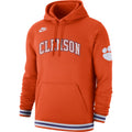Clemson Tigers Orange Retro Fleece Hoodie for Men product image 1, provided for visual reference and product detail review