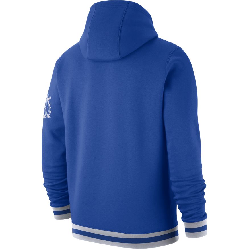 Duke Blue Devils Royal Retro Fleece Hoodie for Men product image 2, provided for visual reference and product detail review