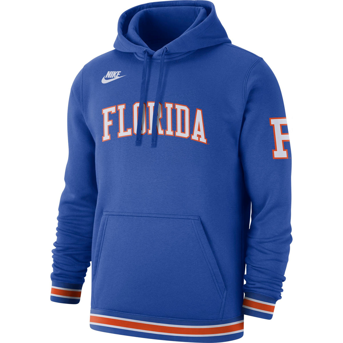 Florida Gators Blue Retro Fleece Hoodie for Men product image 1, provided for visual reference and product detail review