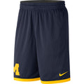Mens Michigan Wolverines NIKE Navy Mesh Shorts product image 1, provided for visual reference and product detail review