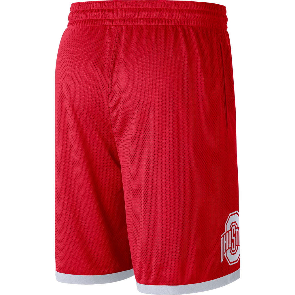 Mens Ohio State Buckeyes NCAA Nike Scarlet Mesh Shorts product image 2, provided for visual reference and product detail
