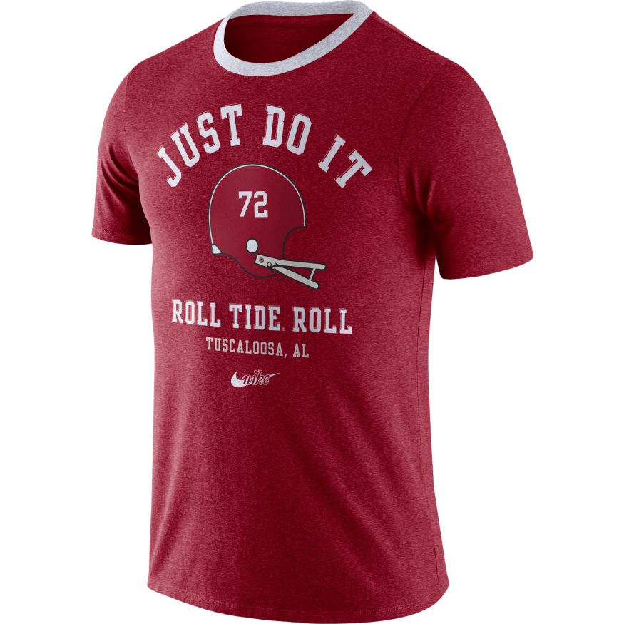 Alabama Crimson Tide Football Crimson Vault Helmet Logo T-Shirt By Nike for Men product image 1, provided for visual