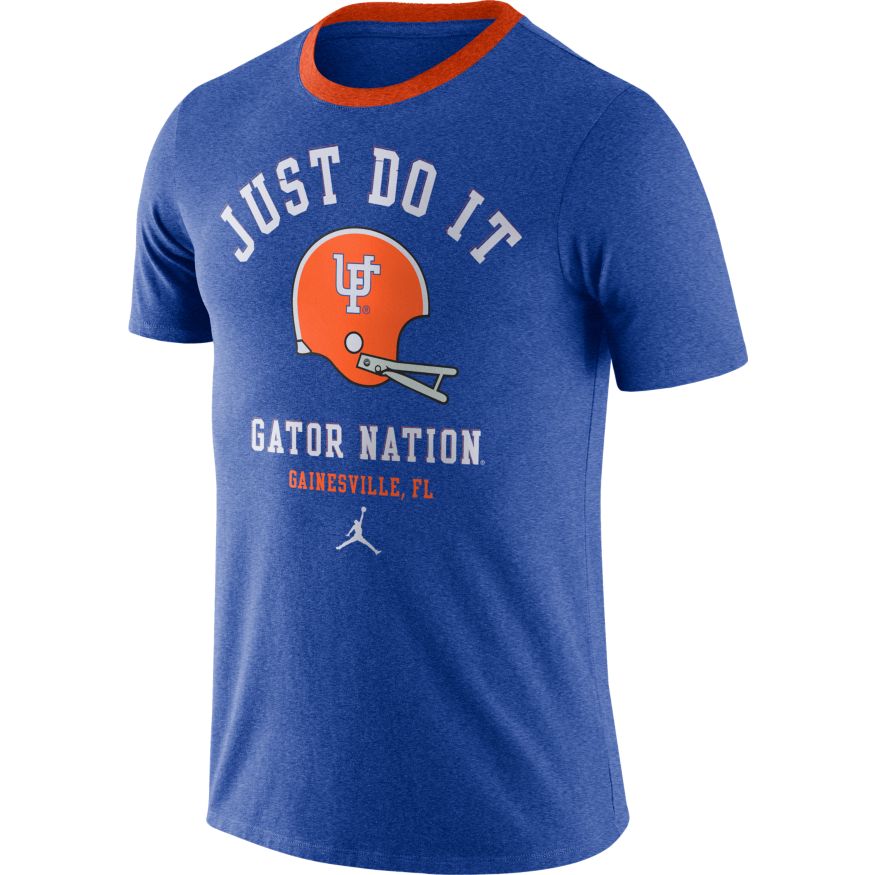 Florida Gators Football Royal Blue Vault Helmet Logo T-Shirt By Nike for Men product image 1, provided for visual reference