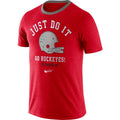 Ohio State Buckeyes Football Scarlet Vault Helmet Logo T-Shirt By Nike for Men product image 1, provided for visual