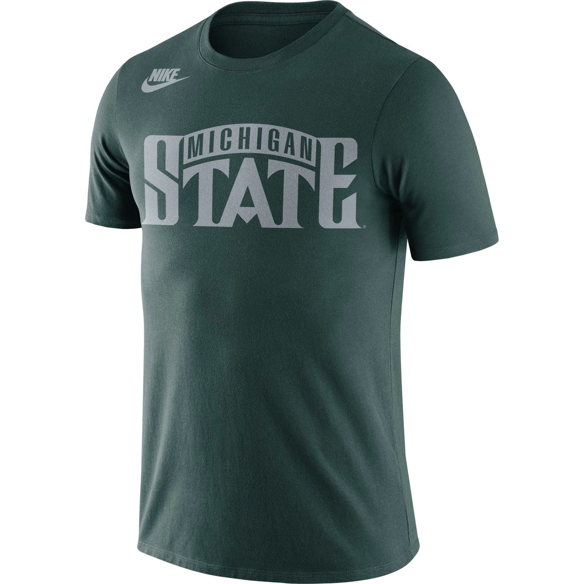 Nike Michigan State Spartans Green Retro T-Shirt for Men product image 1, provided for visual reference and product detail
