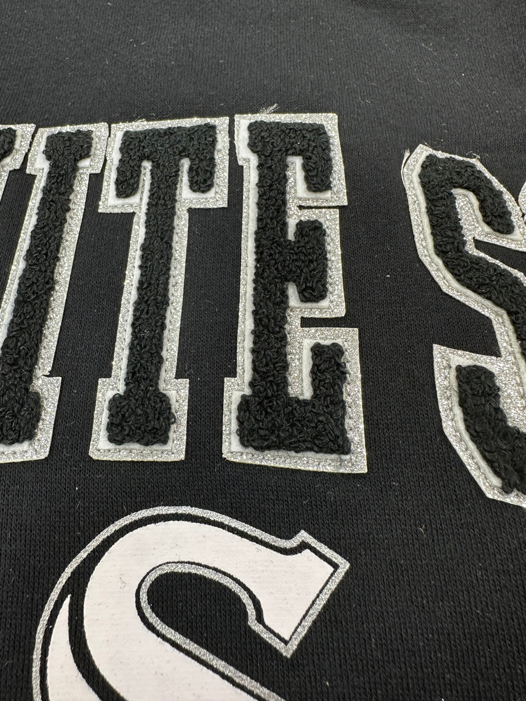 Chicago White Sox Black Team Pride Crewneck Sweatshirt for Women product image 2, provided for visual reference and product