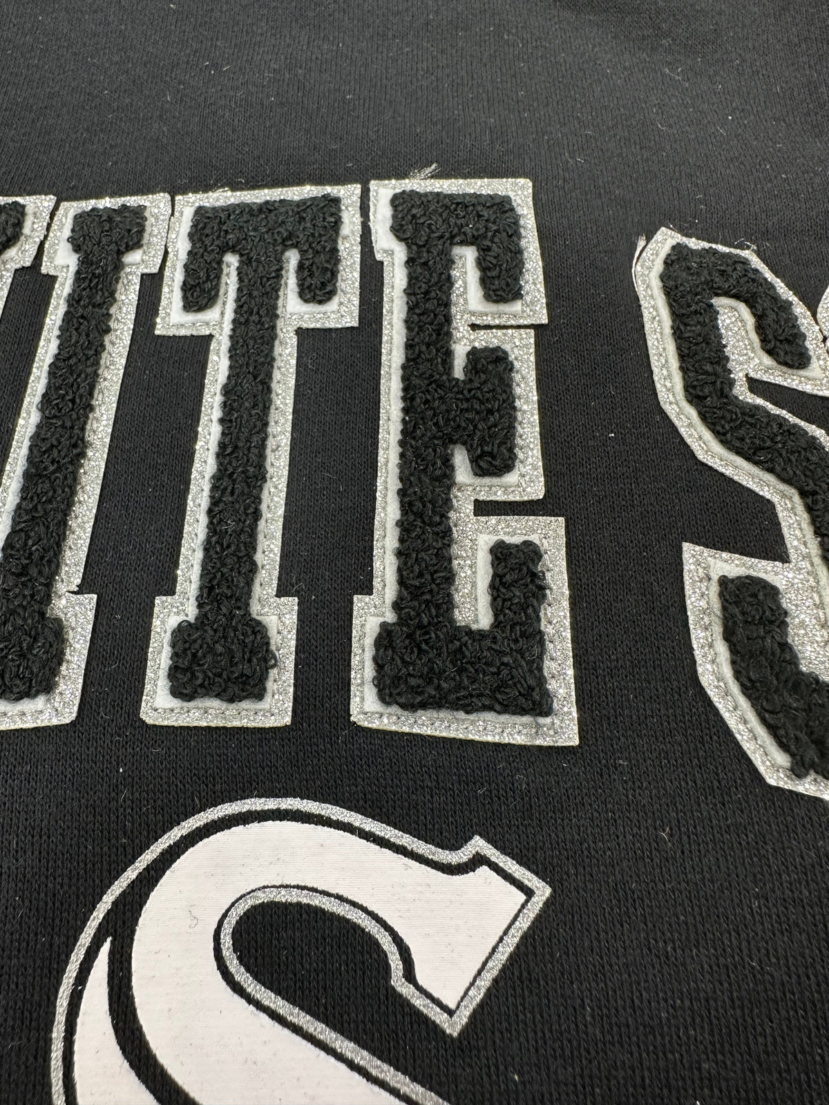 Chicago White Sox Black Team Pride Crewneck Sweatshirt for Women product image 2, provided for visual reference and product