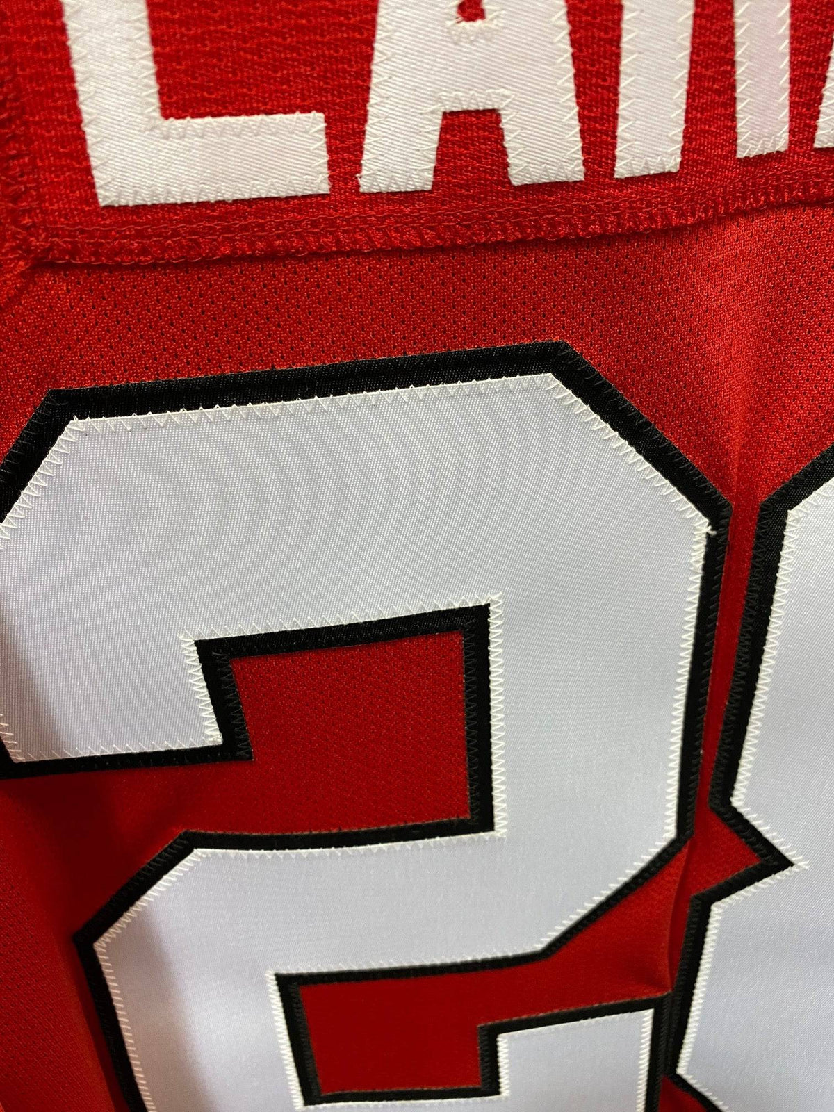 Mens Chicago Blackhawks Steve Larmer Premier Home Jersey product image 6, provided for visual reference and product detail