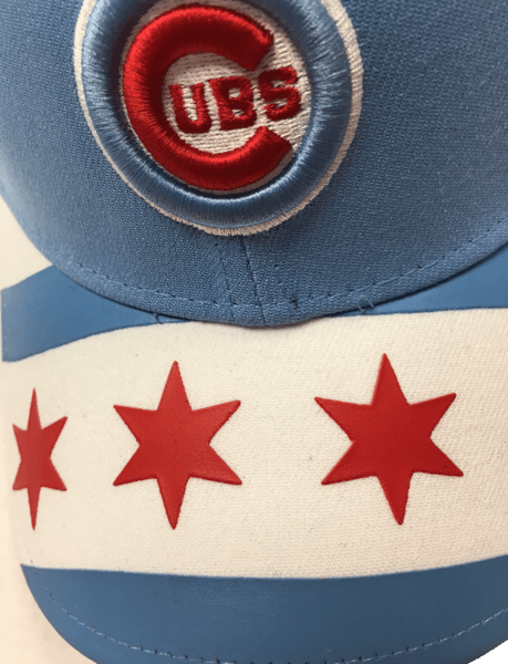 Mens MLB Chicago Cubs Chicago Flag Wrapped 39THIRTY Flex Fit Cap By New Era product image 5, provided for visual reference