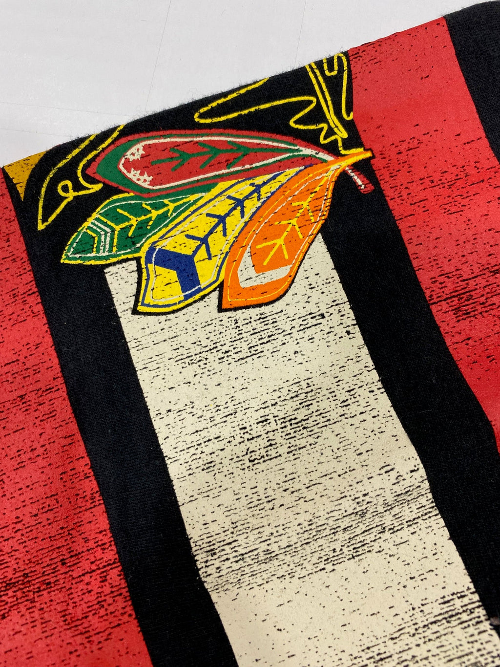 Chicago Blackhawks L/S Applique Crew Neck T-Shirt-Black product image 2, provided for visual reference and product detail