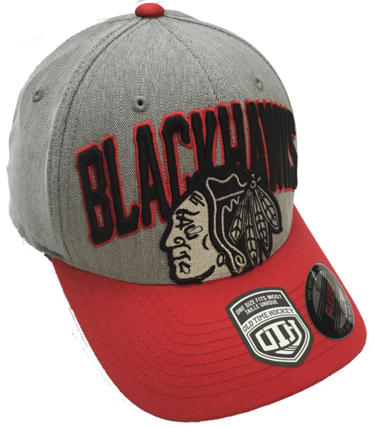 NHL Chicago Blackhawks Chopper Old Time Hockey Structured Baseball Flexfit Hat for Men product image 2, provided for visual