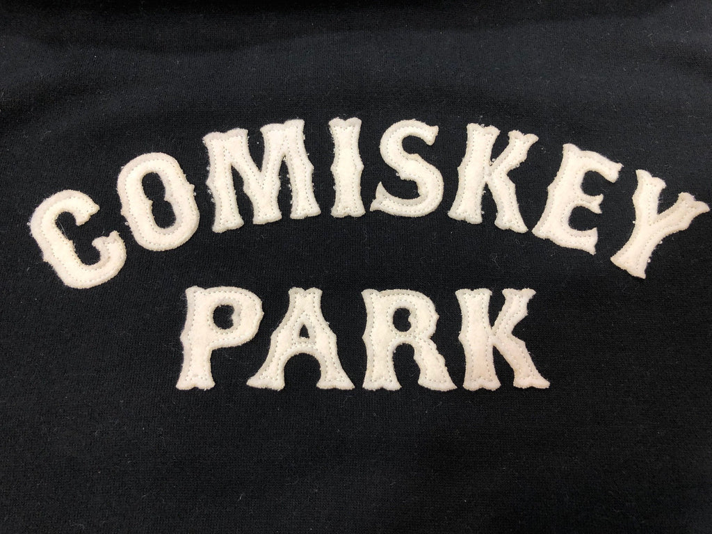 Comiskey Park Heavyweight Black Hoodie for Men product image 2, provided for visual reference and product detail review