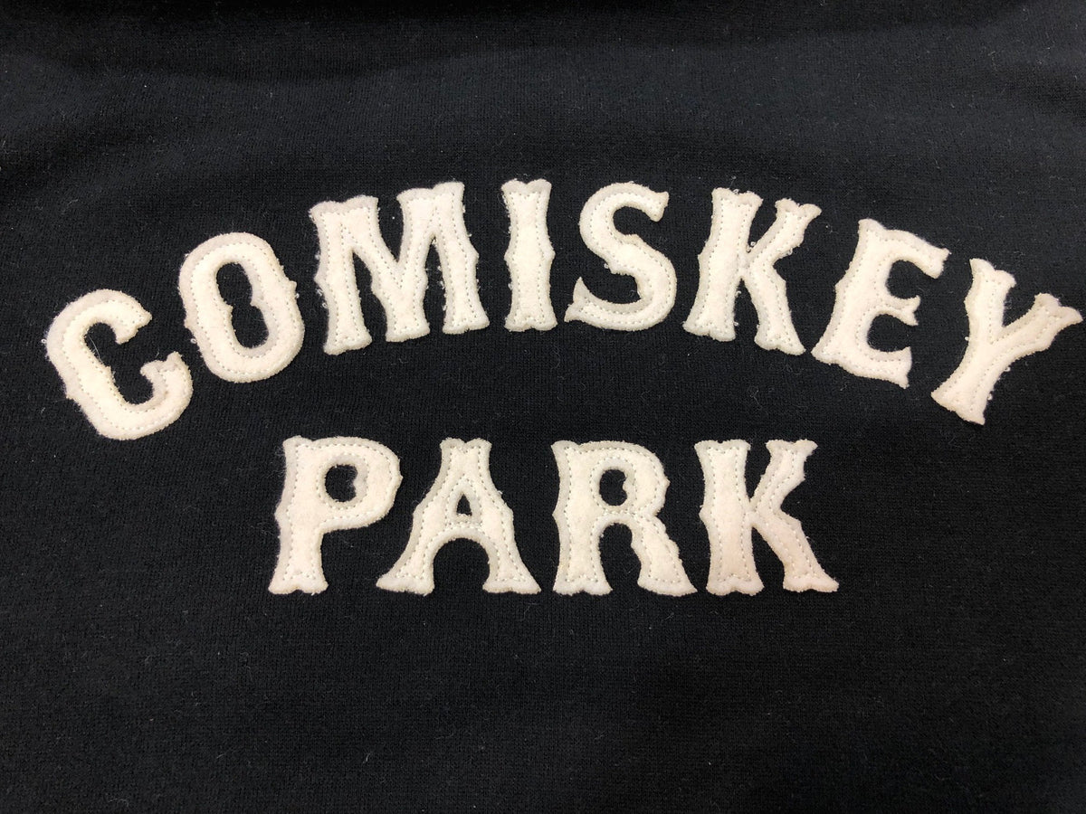 Comiskey Park Heavyweight Black Hoodie for Men product image 2, provided for visual reference and product detail review