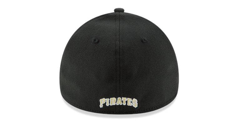 Pittsburgh Pirates New Era 39Thirty Black Team Classic Flex Hat product image 6, provided for visual reference and product