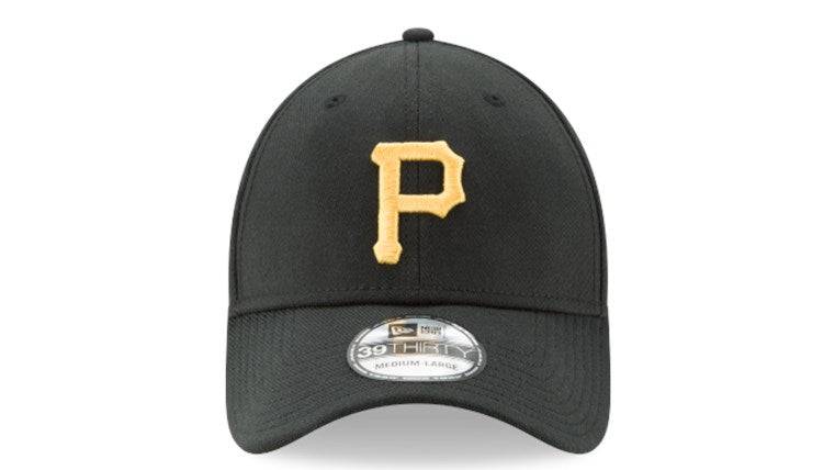 Pittsburgh Pirates New Era 39Thirty Black Team Classic Flex Hat product image 2, provided for visual reference and product