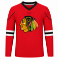 Youth Chicago Blackhawks Faceoff Red Long Sleeve T-Shirt By Reebok product image 1, provided for visual reference and