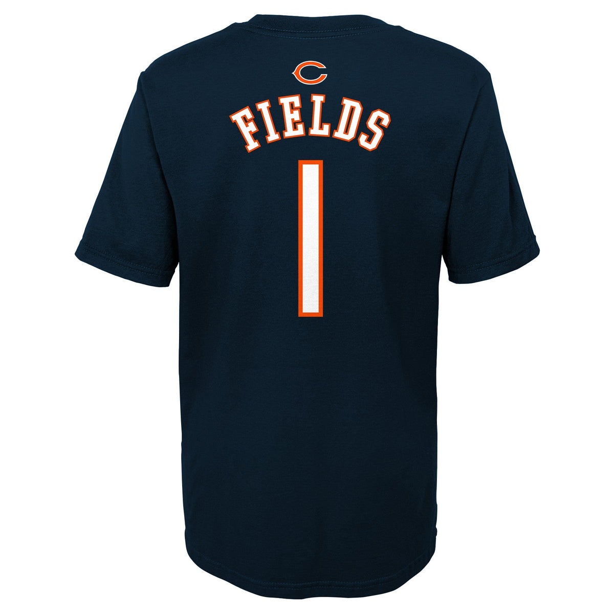 Youth Justin Fields Chicago Bears Navy Mainliner Name And Number Shirt product image 3, provided for visual reference and