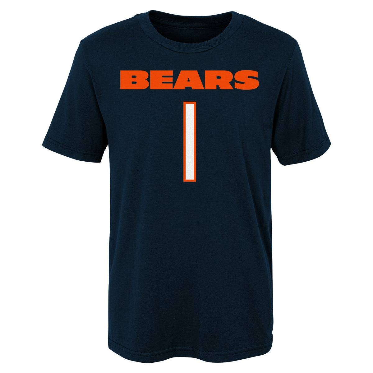 Youth Justin Fields Chicago Bears Navy Mainliner Name And Number Shirt product image 2, provided for visual reference and