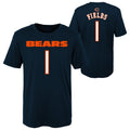 Youth Justin Fields Chicago Bears Navy Mainliner Name And Number Shirt product image 1, provided for visual reference and