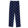 Chicago Bears Youth Allover Logo Flannel Pajama Pants - Navy Blue product image 1, provided for visual reference and product