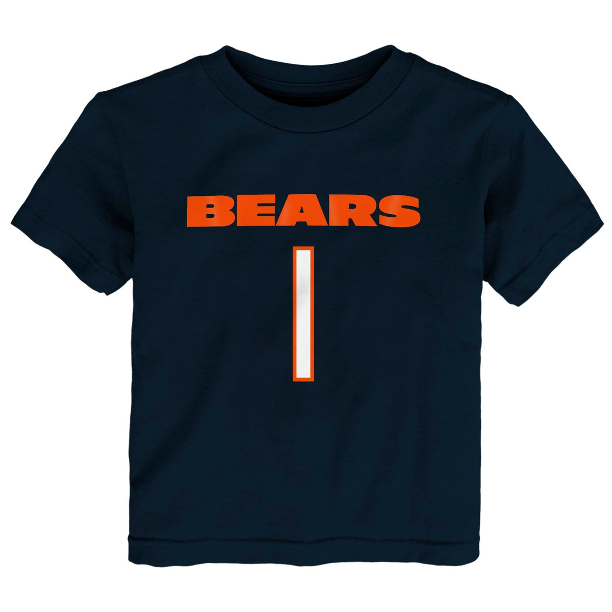 Kids Justin Fields Chicago Bears Navy Mainliner Name And Number Shirt product image 3, provided for visual reference and