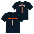 Kids Justin Fields Chicago Bears Navy Mainliner Name And Number Shirt product image 1, provided for visual reference and
