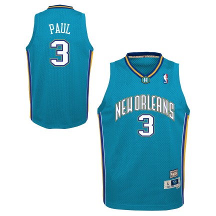 Youth Chris Paul New Orleans Hornets Mitchell & Ness Teal 2005-06 Hardwood Classics Swingman Jersey product image 1,