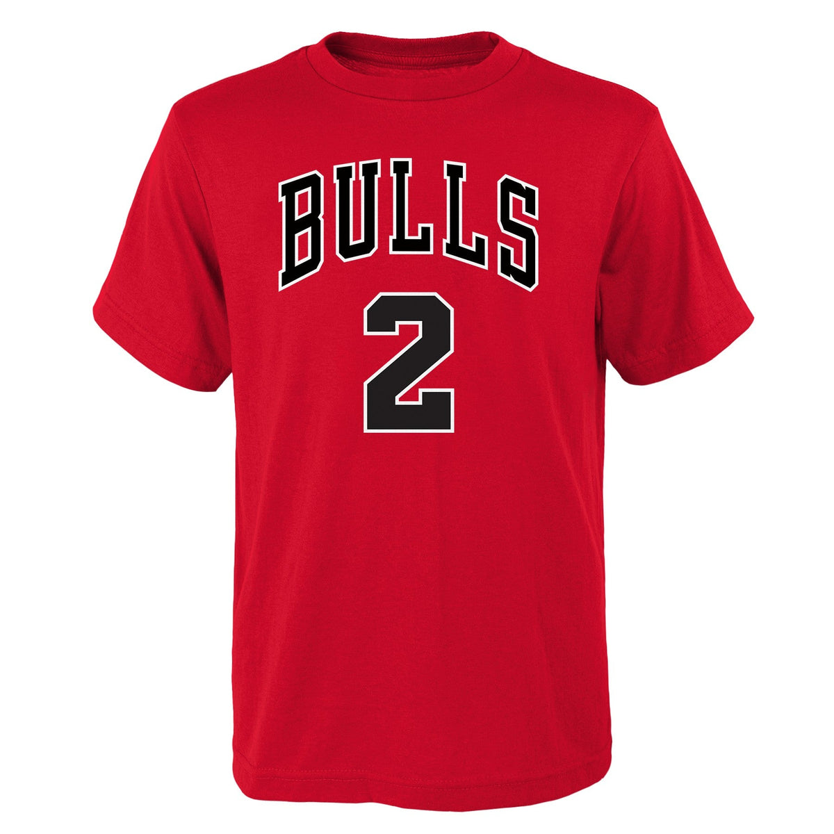 Youth Chicago Bulls Lonzo Ball Red NBA Player Name And Number T-Shirt product image 3, provided for visual reference and