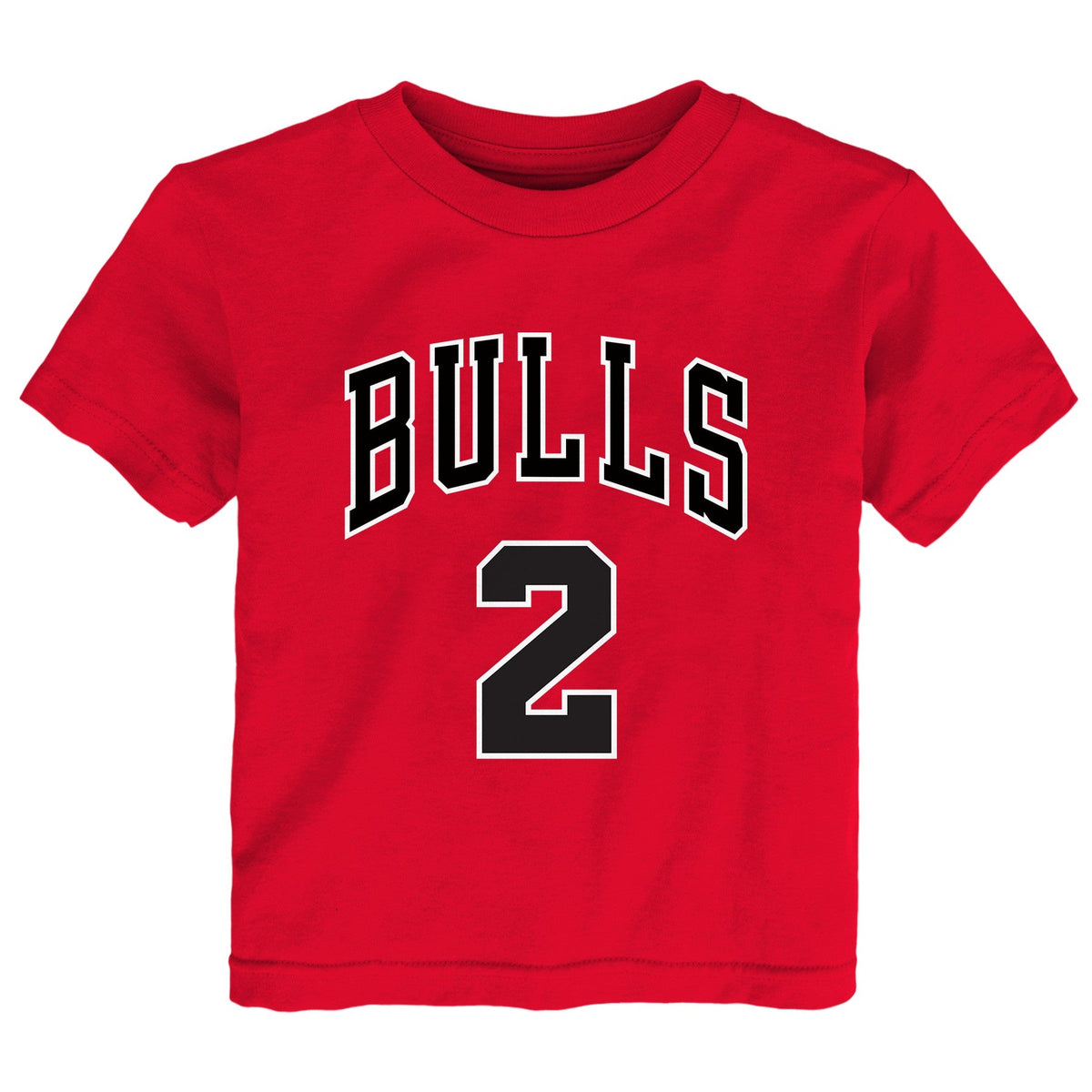 Toddler Lonzo Ball Red Chicago Bulls Name & Number T-Shirt product image 3, provided for visual reference and product detail
