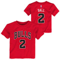 Child Lonzo Ball Chicago Bulls Name And Number T-Shirt product image 1, provided for visual reference and product detail