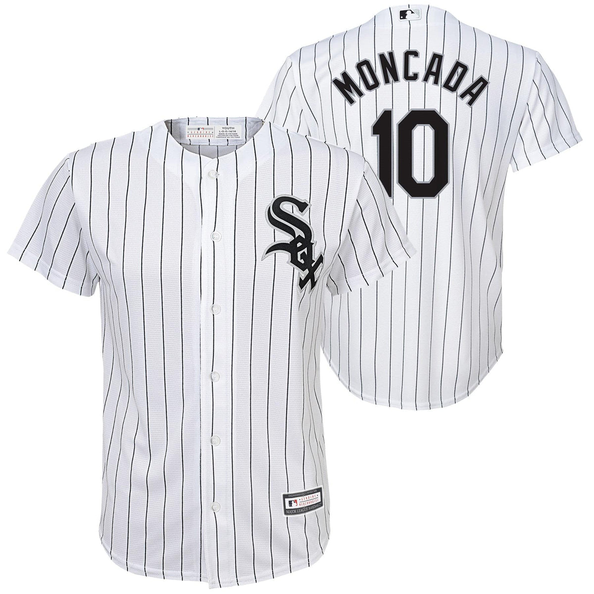 Youth Chicago White Sox Yoan Moncada White Replica Player Jersey product image 1, provided for visual reference and product