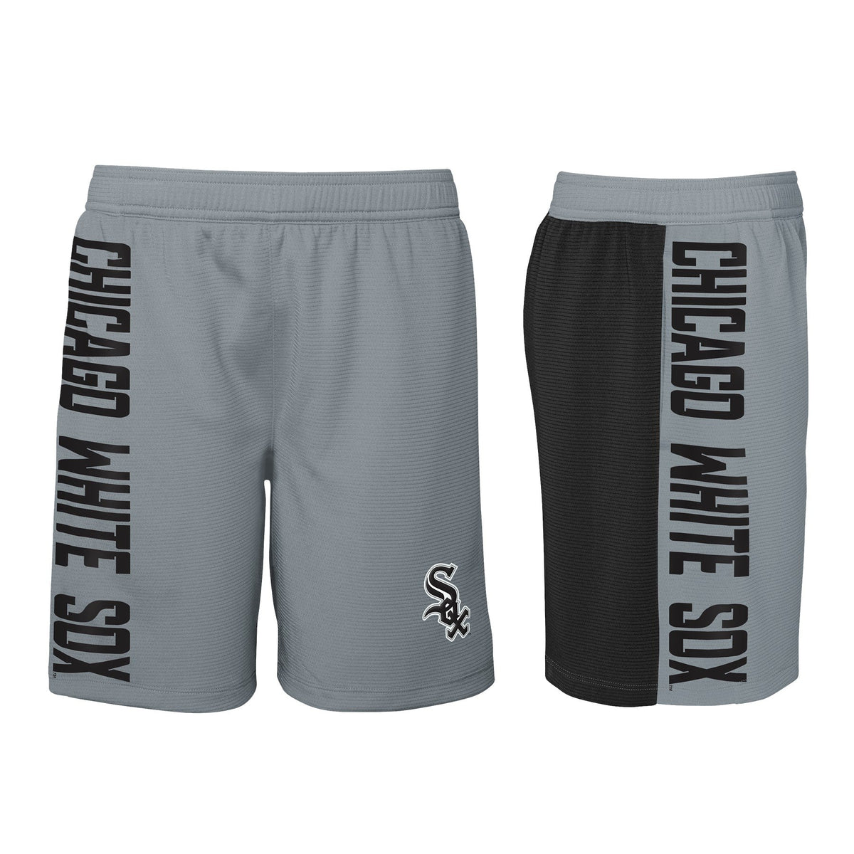Youth Chicago White Sox Oh Yeah Black/Gray Active Shorts product image 1, provided for visual reference and product detail